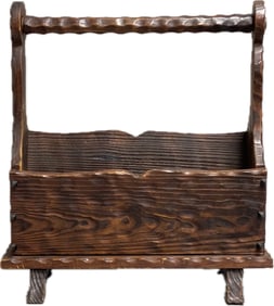 1960s Spanish Brutalist Magazine Rack