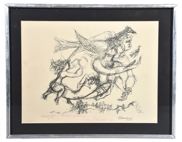 Chaim Gross Signed Drawing