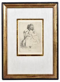 James McNeill Whistler (1834-1903) Etching Titled “Annie”