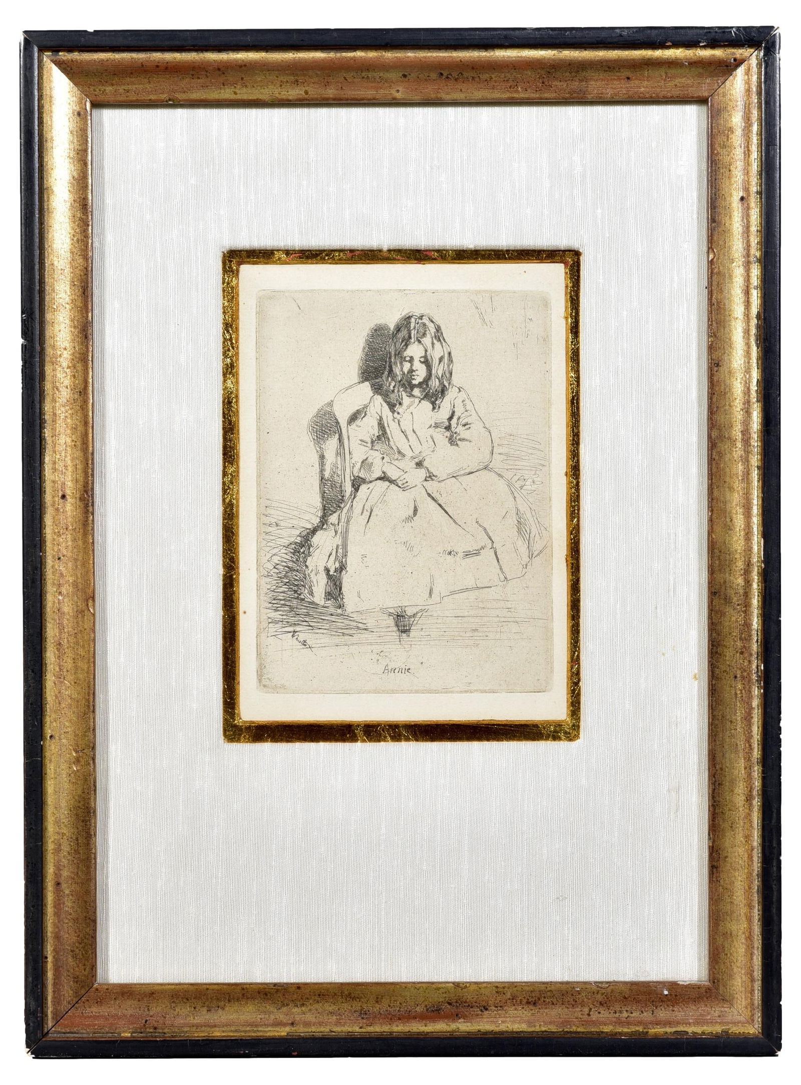 James McNeill Whistler (1834-1903) Etching Titled “Annie” (1 of 6)