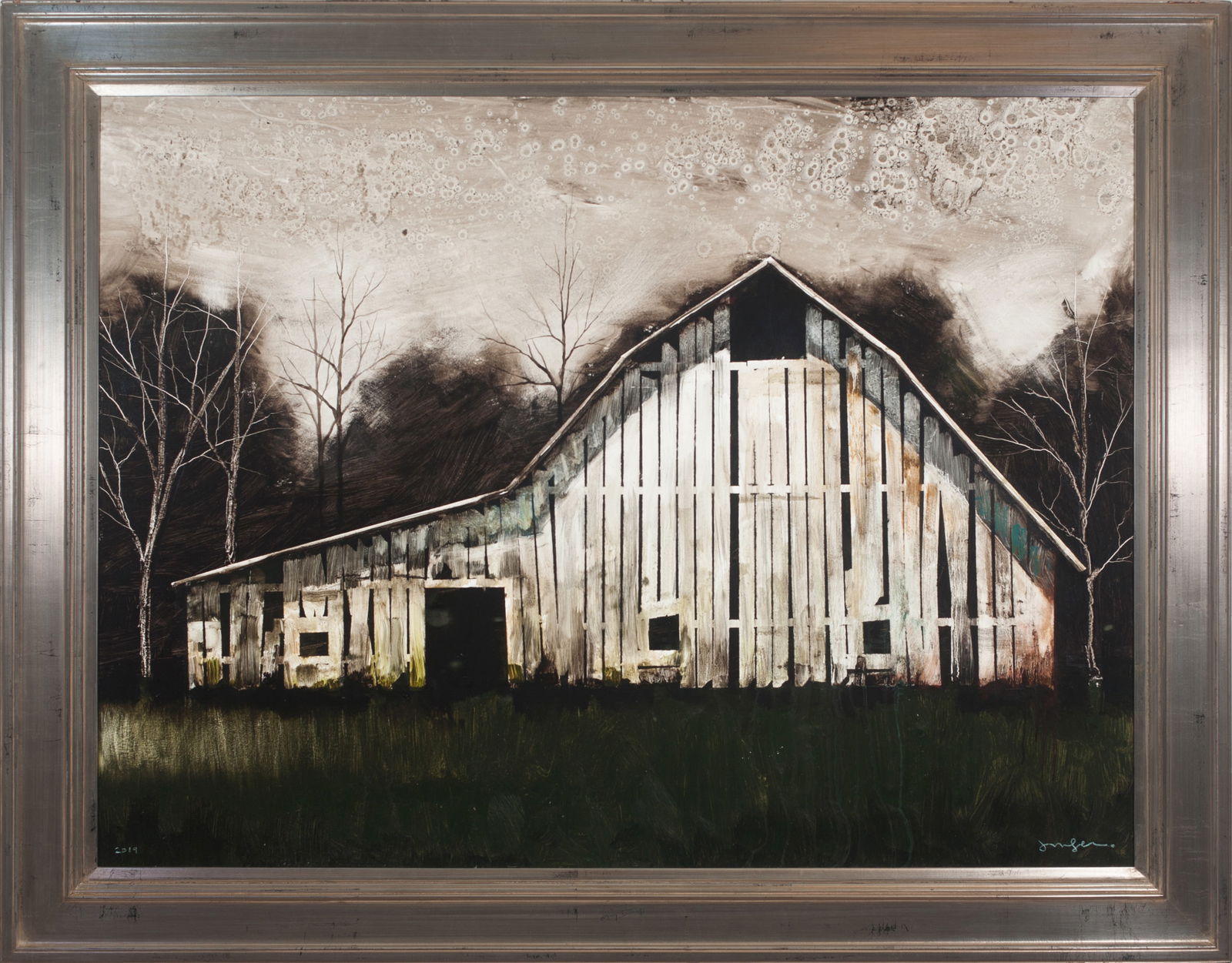 Original oil, tar and wax painting by Joel Sager. Sylvan Structure XII (1 of 1)