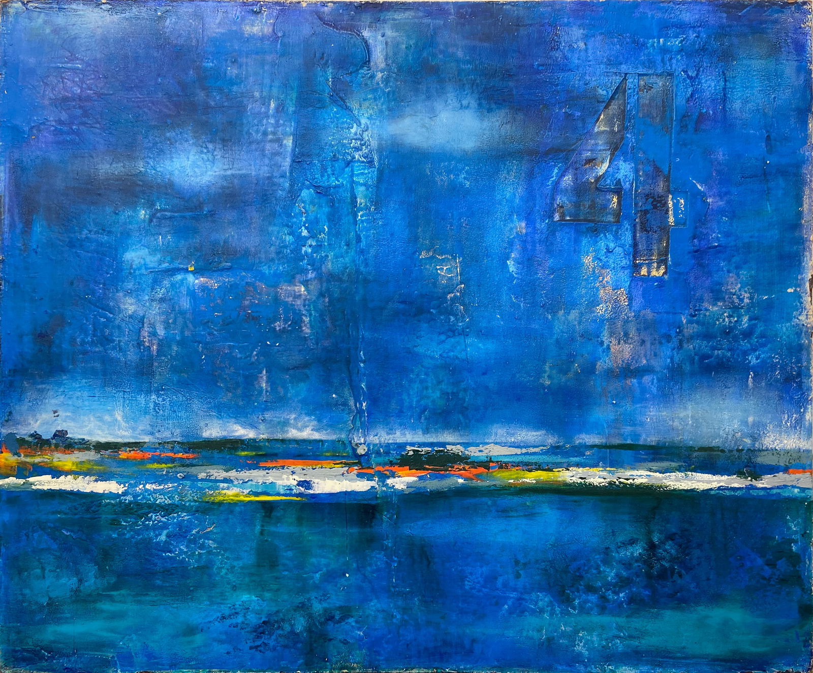 Original oil and cold wax painting on panel by Amy Meyer. Vista No. 22. (1 of 1)