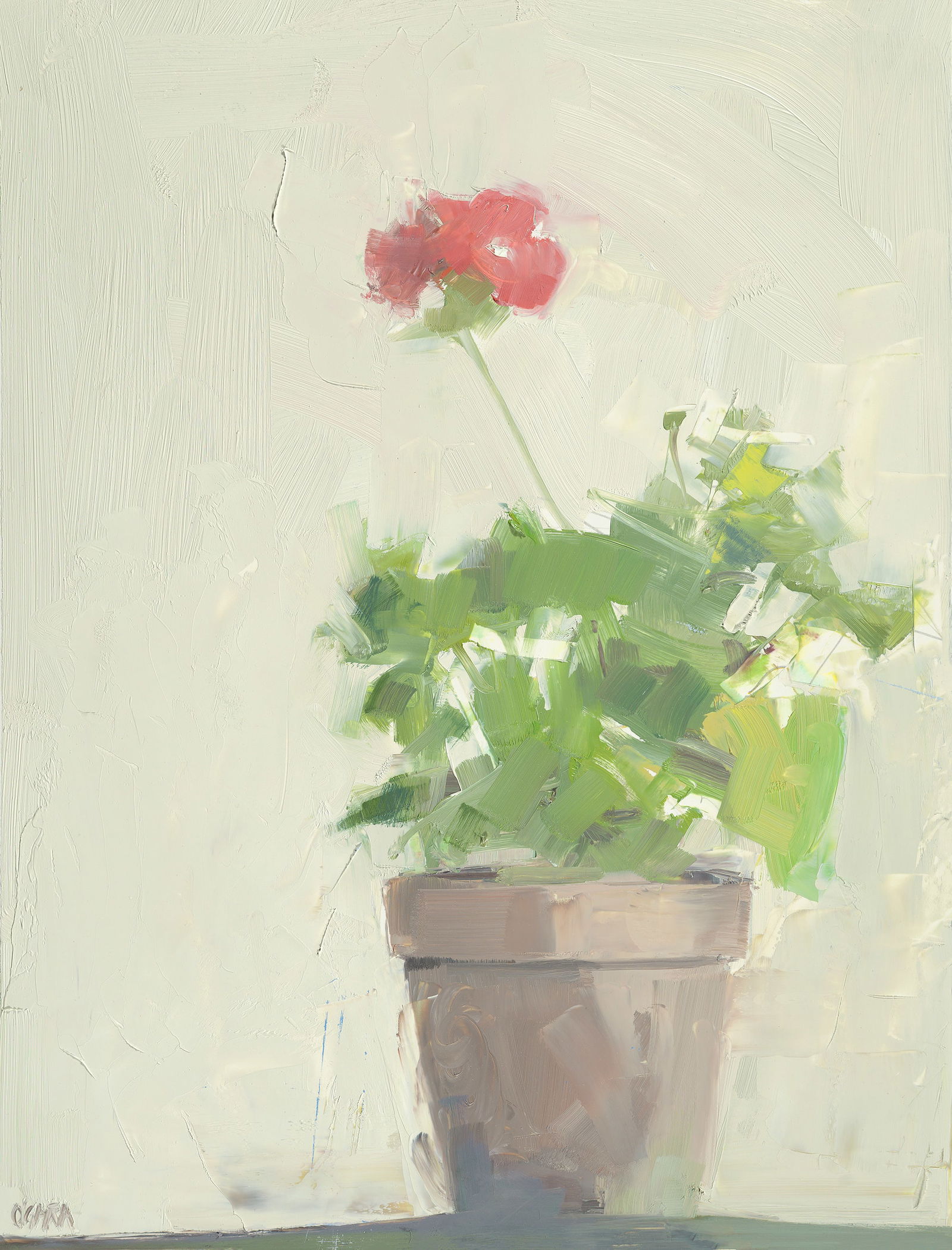 Original oil painting on panel by Mary Jo O'Gara, Geranium. (1 of 1)