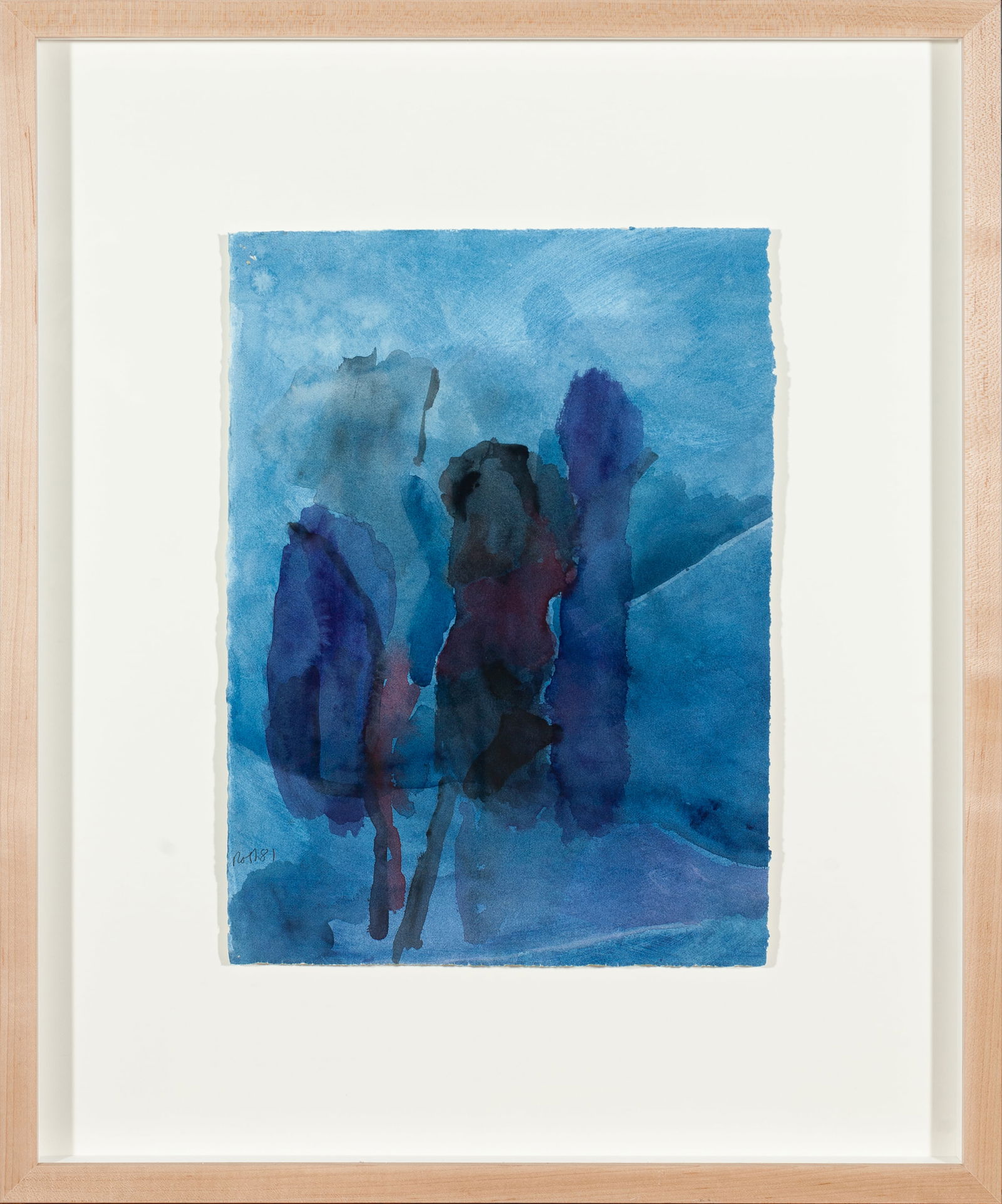 Untitled No. 1 by Jack Roth: Watercolor on paper by Jack Roth (1927- 2004) Jack Roth was born in 1927 in Pennsylvania. His education spanned multiple disciplines, including art, mathematics, chemistry, and philosophy. He studied