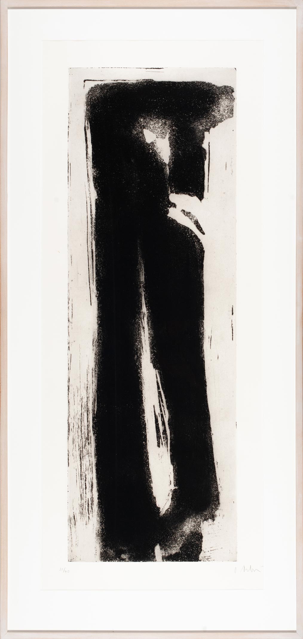 Original 1990 etching, "Grande signe personnage VI," by Olivier Debré (1 of 6)