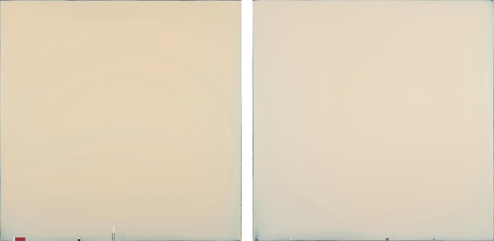 Original 1999 diptych painting, "Hot Here, Cold There," by Patrick Wilson (1 of 8)