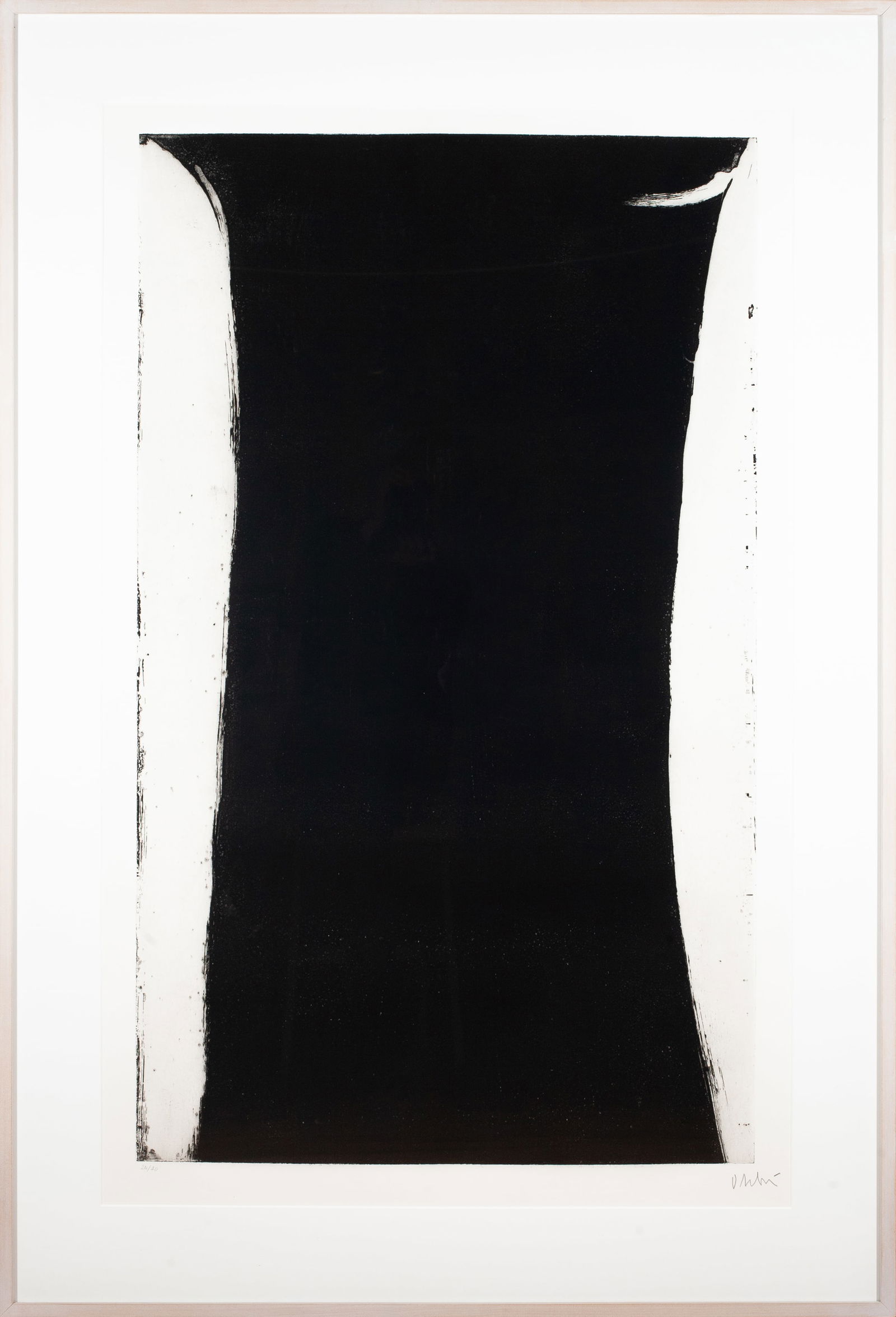 Original 1990 etching, "Grande signe personnage IX," by Olivier Debré (1 of 4)