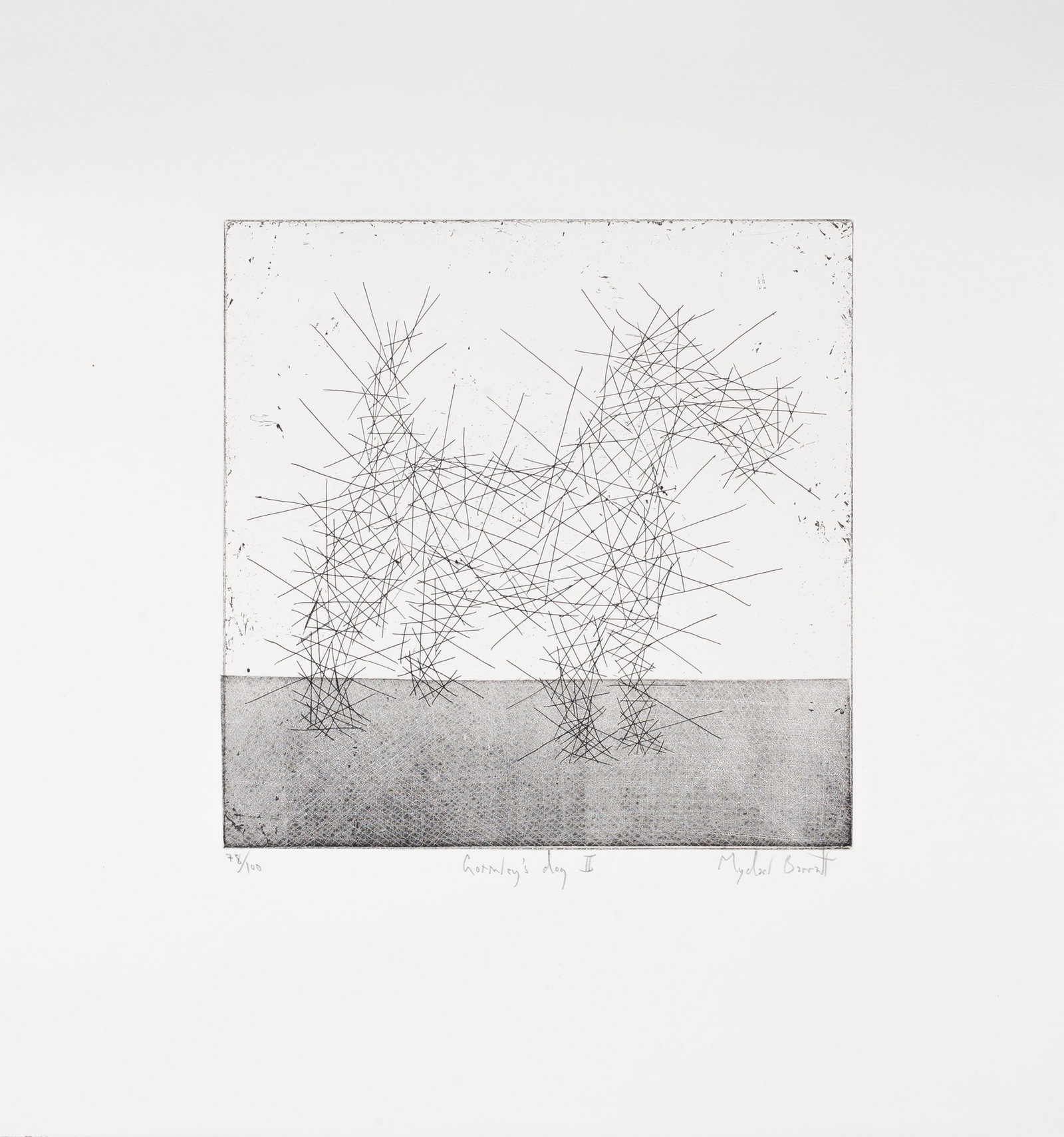 Mychael Barratt, Gormley's Dog II, 2020, Etching on cotton paper, Edition 78/100, Signed (1 of 6)