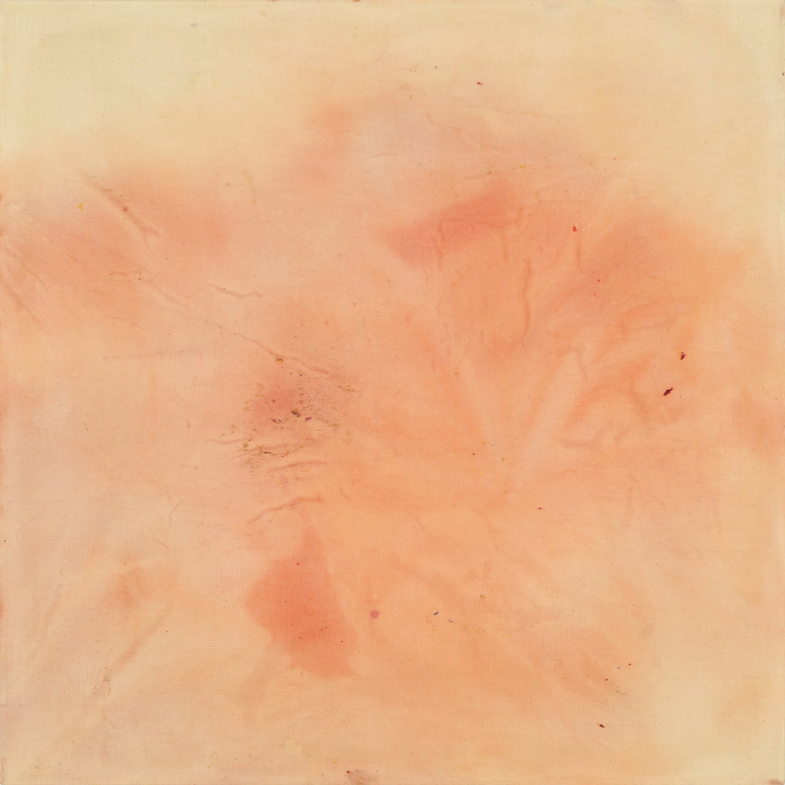 Hannah Reeves, Turn Sideways, 2023, Original work in acrylic on cotton and organdy, Signed: Hannah Reeves (American, b. 1981) is a painter and textile-based artist whose work engages material and process through layered surfaces. She received her BFA and MFA from the University of Missouri a