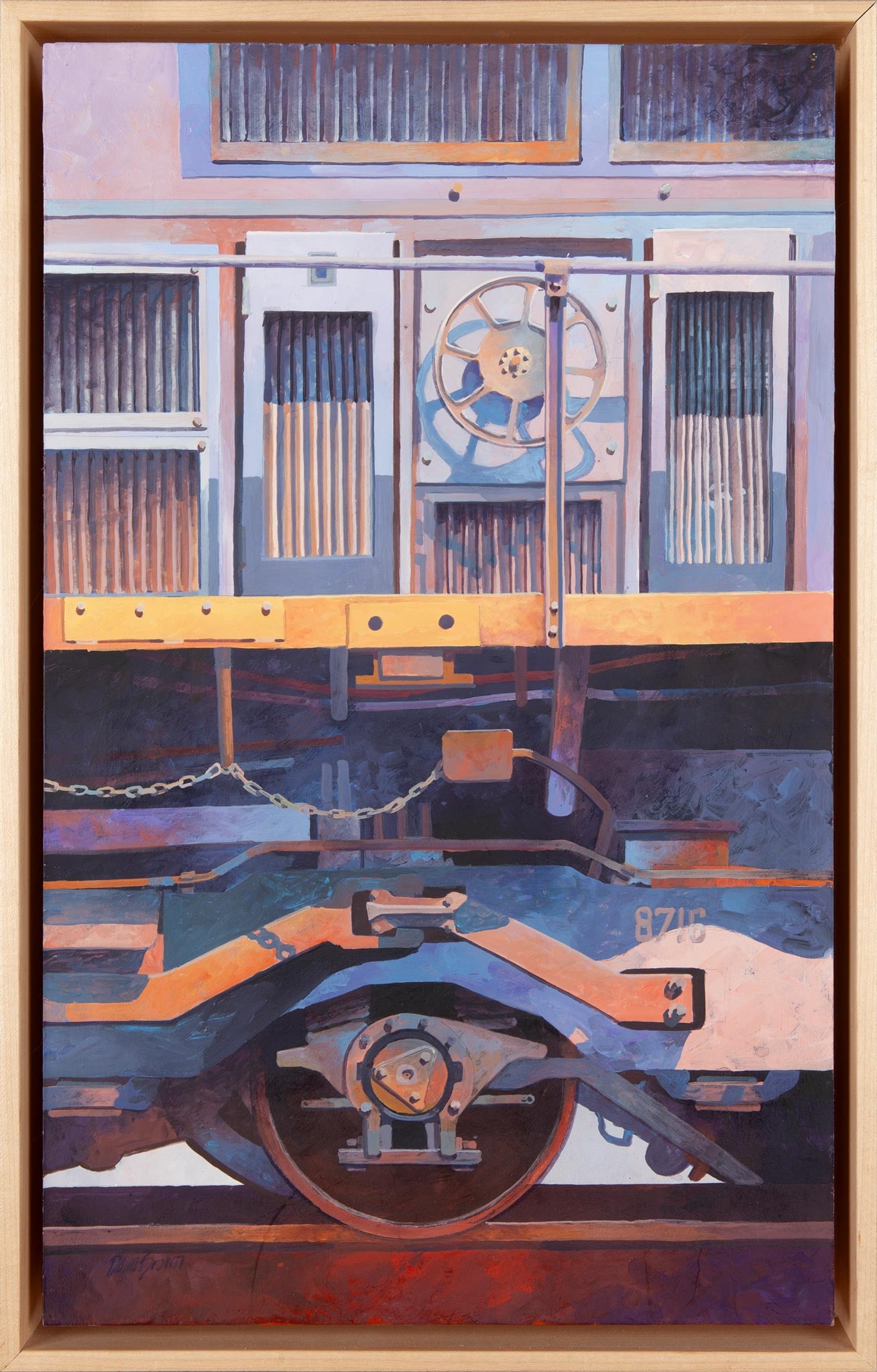 Dana Brown, Vents, c. 2015, Original casein painting on panel, Signed, Framed (1 of 8)