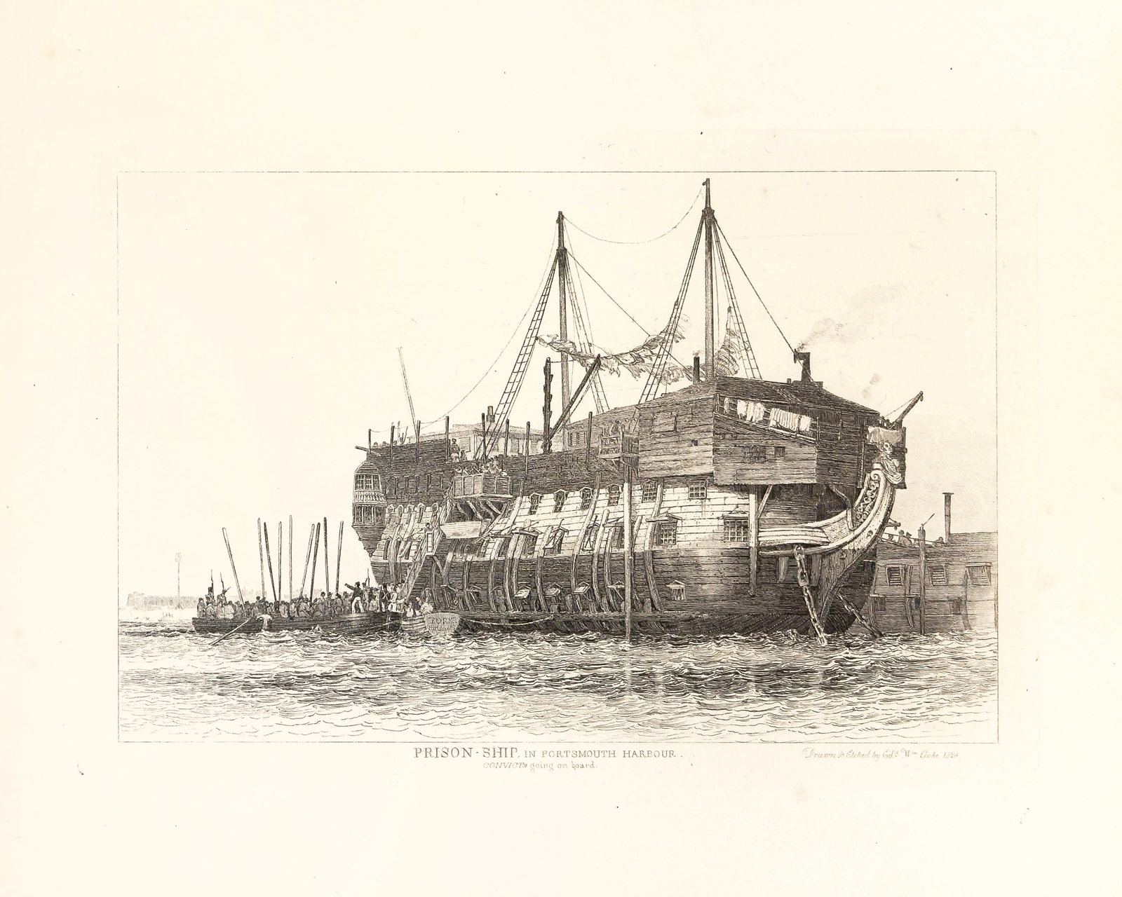 E.W. Cooke, 19: Prison Ship, 1829, Etching on paper (1 of 3)