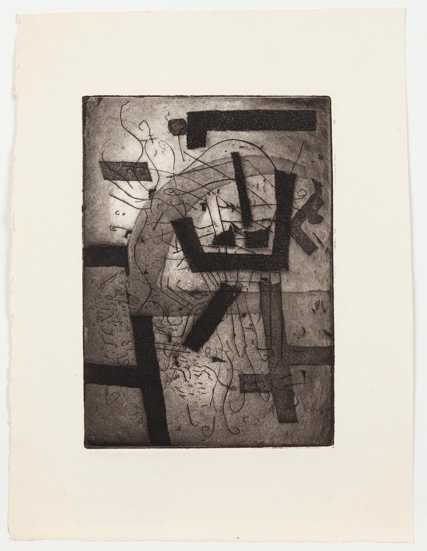 Perle Fine, New Complete Abandon, 1944, Softground etching on paper, From the edition of 425,: Perle Fine (American, 1905–1988) was a pioneering Abstract Expressionist painter who studied at the Art Students League before working closely with Hans Hofmann in New York and Provincetown, an expe