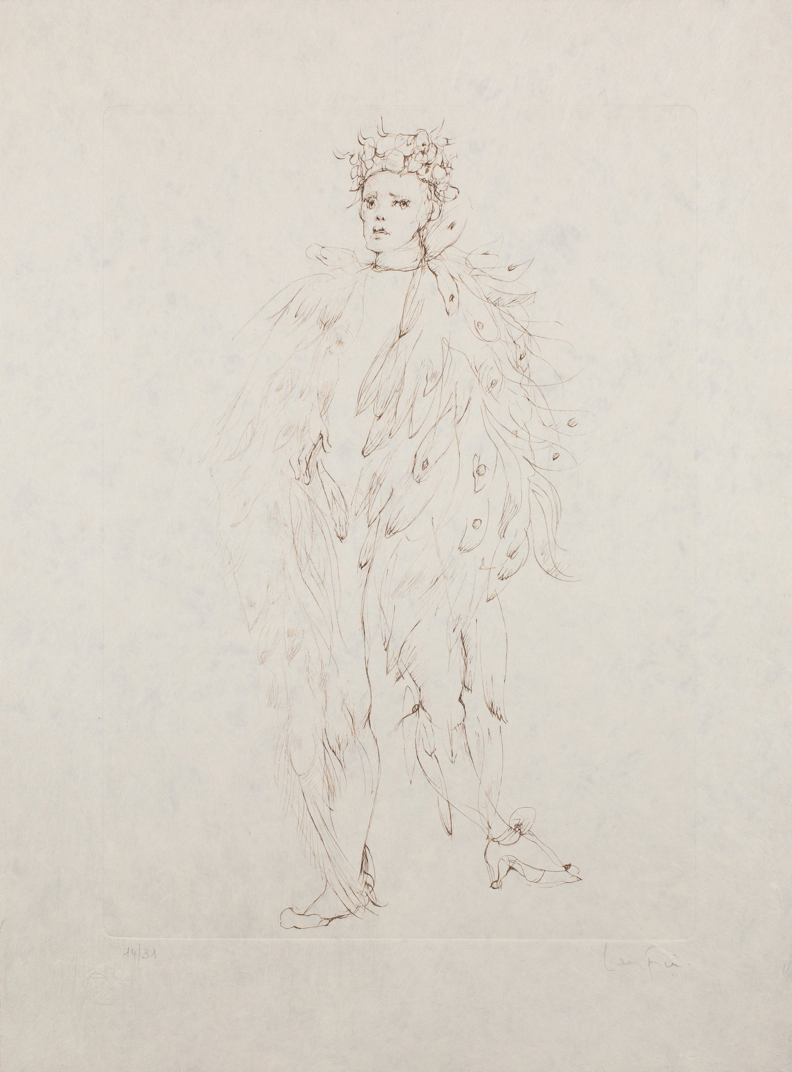 Leonor Fini, Les Elus De La Nuit (1B), 1986, Etching on Arches paper, Edition 14/31, Signed (1 of 3)