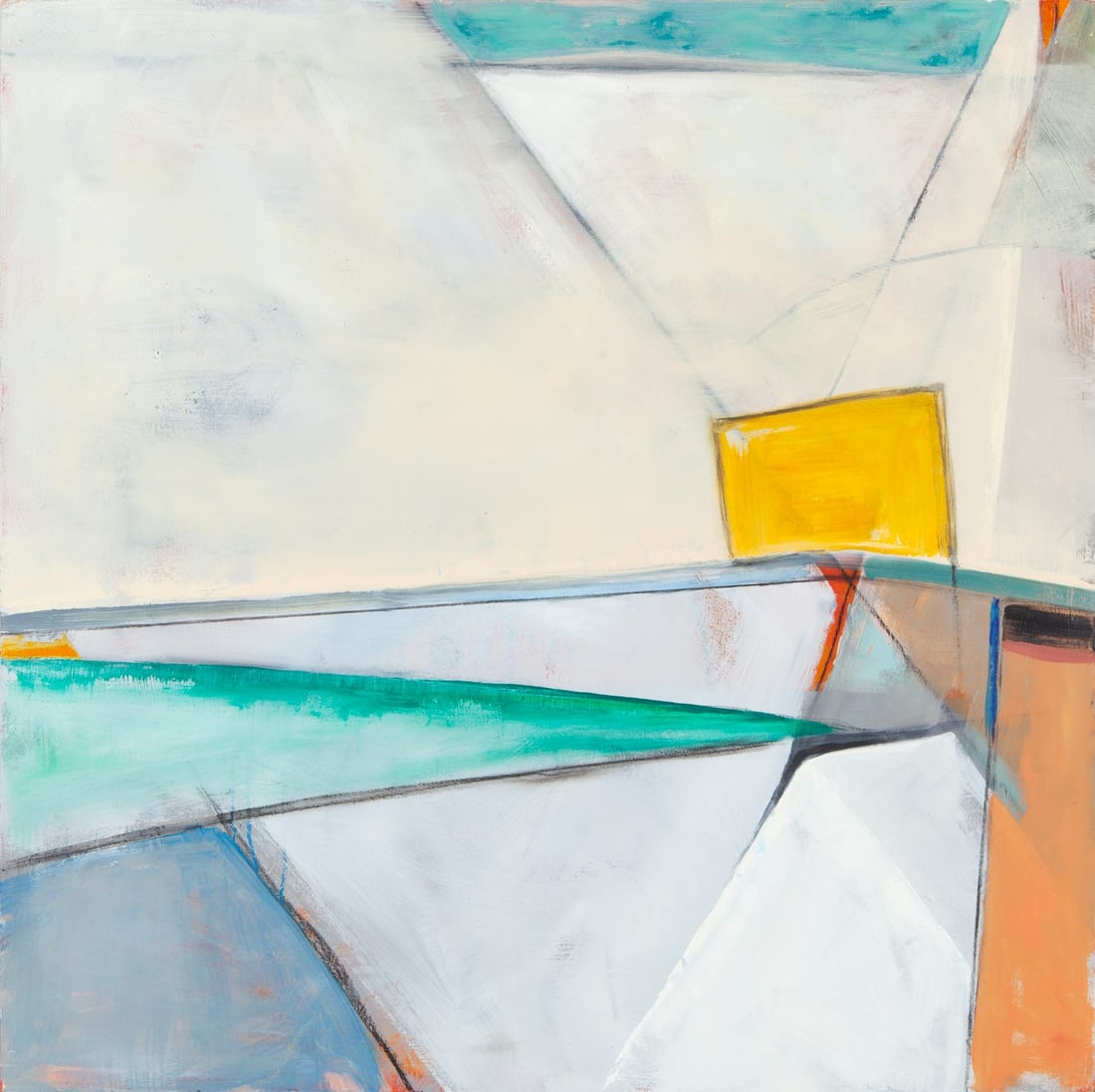 Amy Meyer, Vicinage No. 3, 2018, Original oil on panel, Signed (1 of 9)