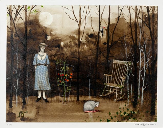 Joel Sager, Missouri No. 4, 2019, Original mixed media on paper, Signed: Joel Sager (American, b. 1980) is a painter whose work moves between abstraction and representation, shaped by a foundation in illustration. He holds a B.A. in art from William Jewell College and cont