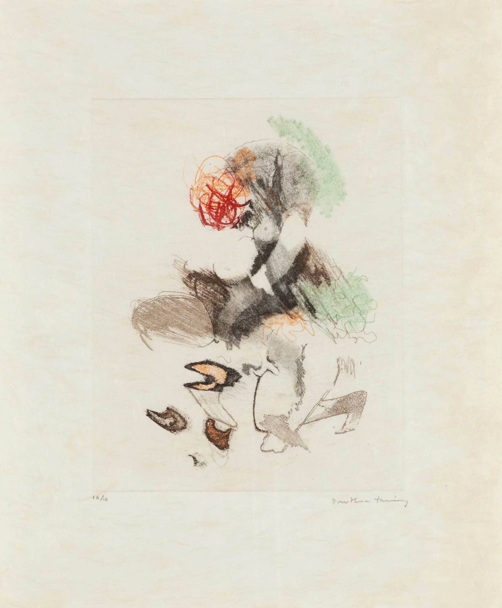 Dorothea Tanning, Personne No. 5, 1962, Color etching on Japan paper, Edition 10/10, Signed, Framed (1 of 3)