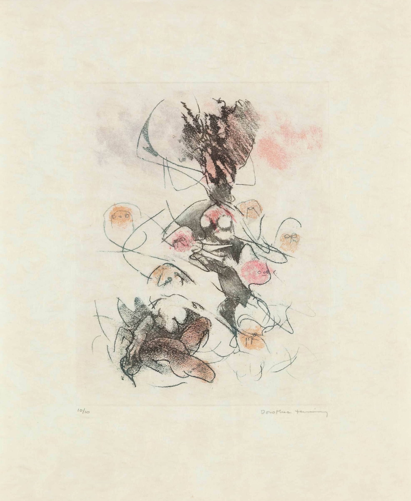 Dorothea Tanning, Personne No. 6, 1962, Color etching on Japan paper, Edition 10/10, Signed, Framed (1 of 5)