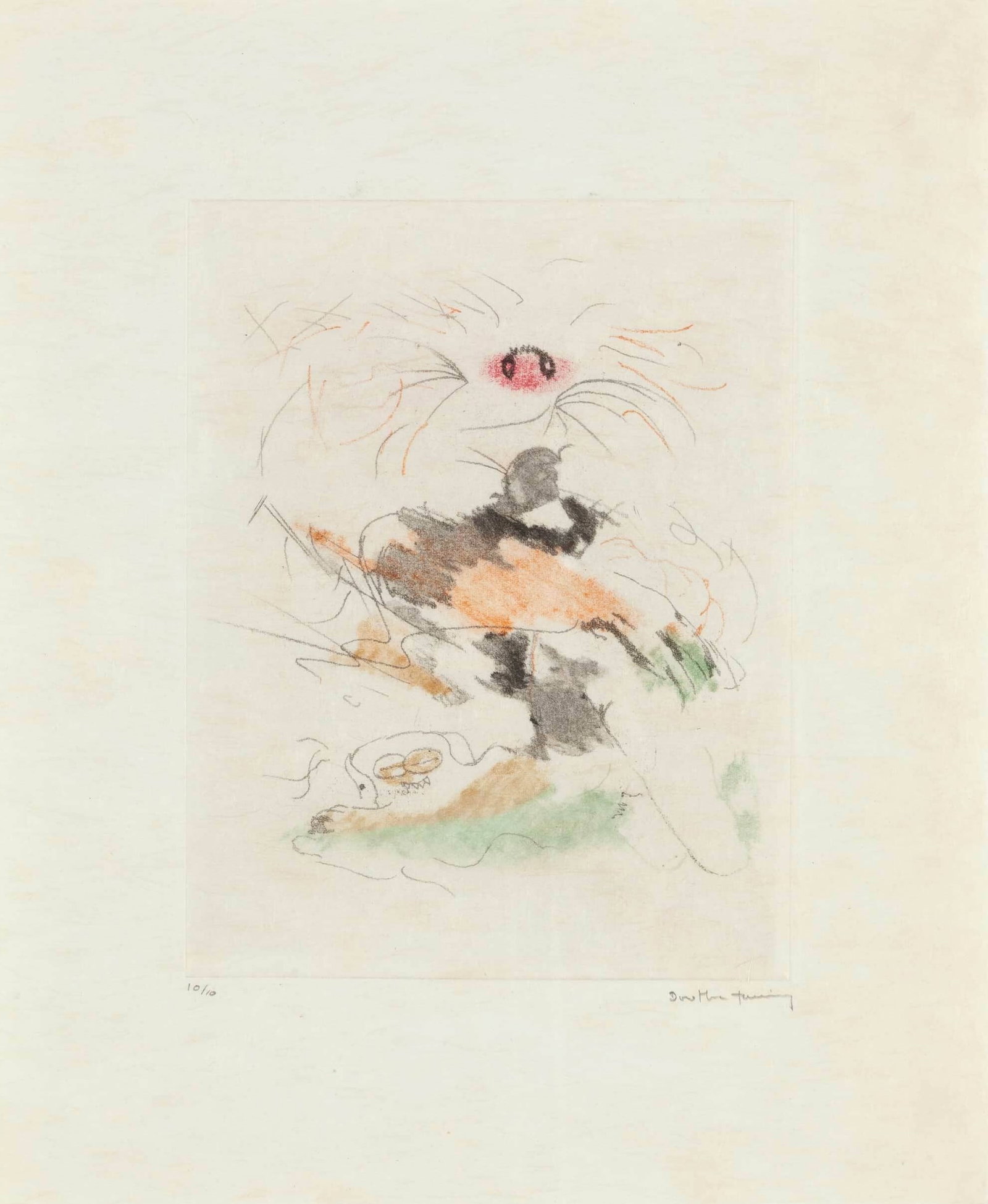 Dorothea Tanning, Personne No. 7, 1962, Color etching on Japan paper, Edition 10/10, Signed, Framed (1 of 5)
