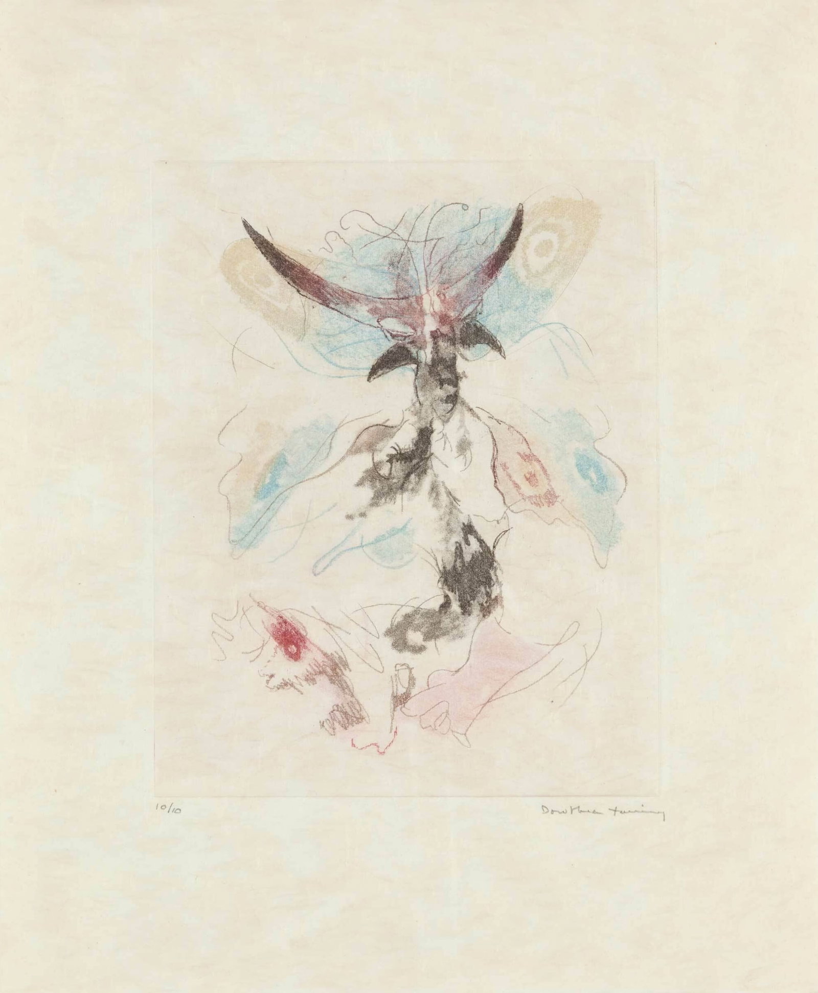 Dorothea Tanning, Personne No. 8, 1962, Color etching on Japan paper, Edition 10/10, Signed, Framed (1 of 5)