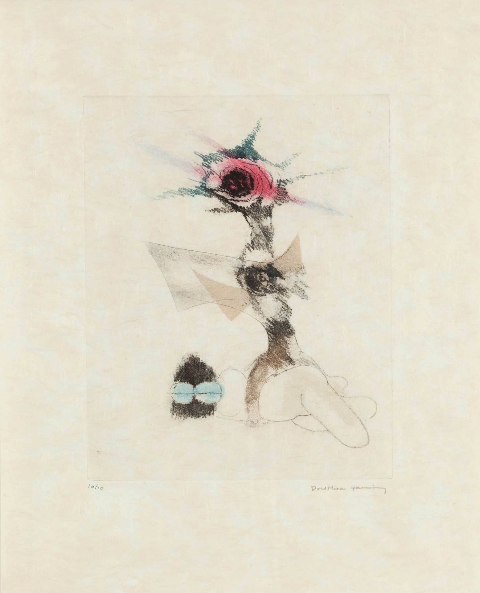 Dorothea Tanning, Personne No. 9, 1962, Color etching on Japan paper, Edition 10/10, Signed, Framed (1 of 5)