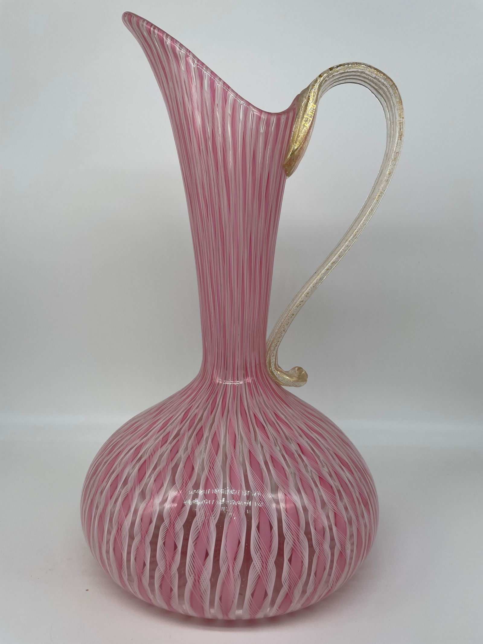 Murano Pink Latticino Pitcher (1 of 8)