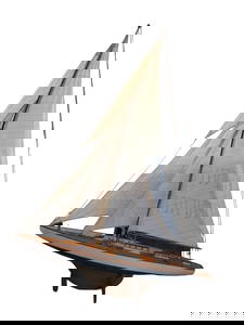 Large Columbia Americas Cup 1901 J Class Wooden Sailboat