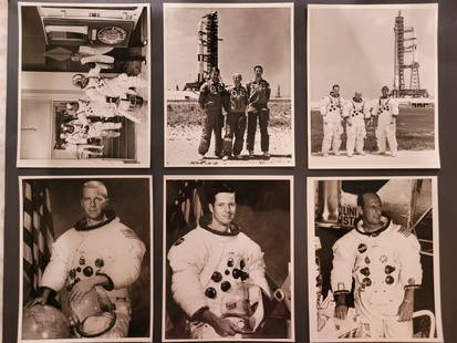 Skylab 1 & 2 Offical NASA Photos: A group of 6 black and white photographs of the Astronauts of the Skylab Mission. Dated for Release May 25 1973.