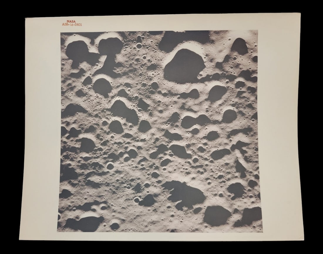 Apollo 8 Moon View Red Number NASA Photograph (1 of 3)