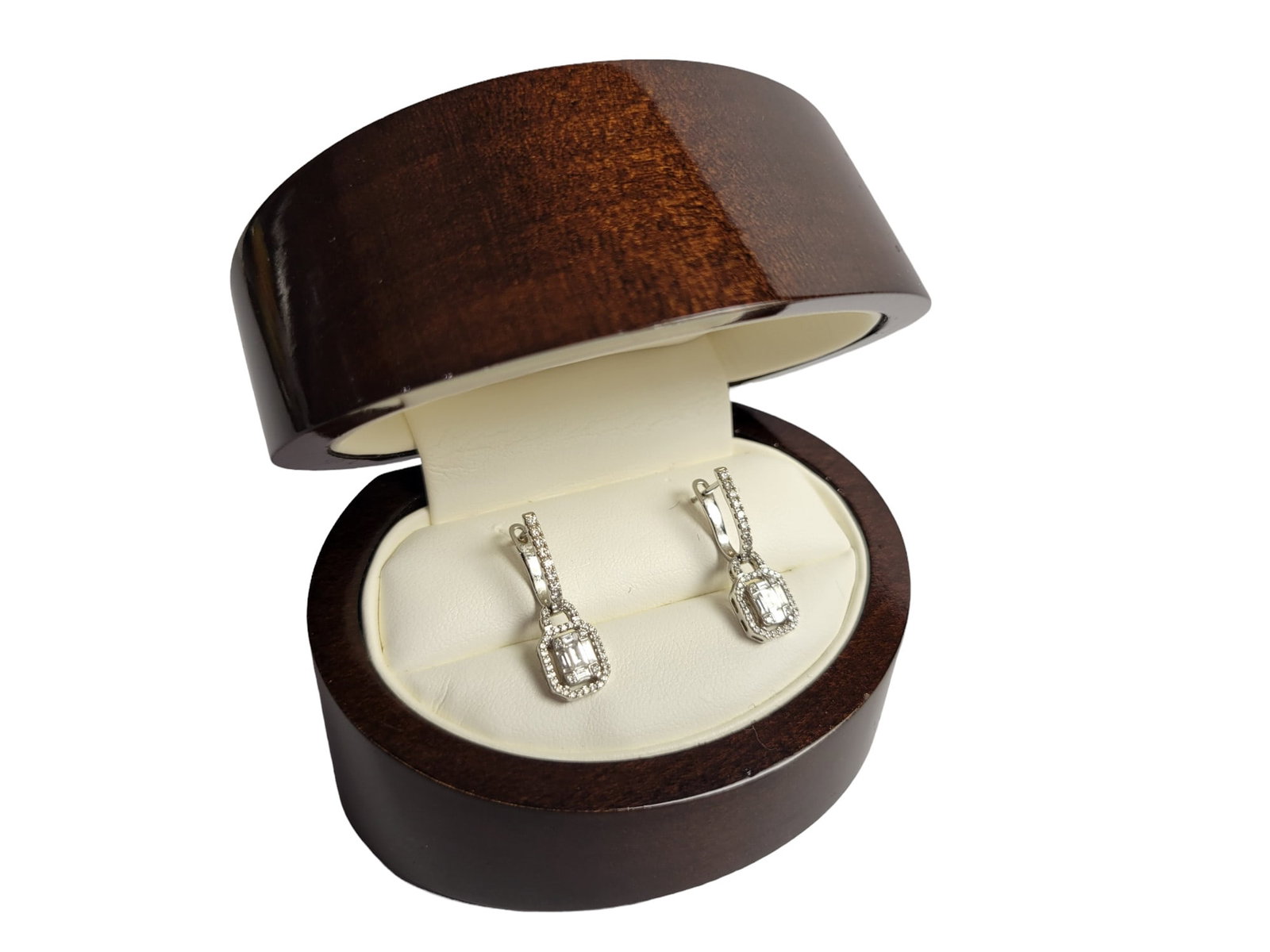 Stunning 14 KT Gold Earrings Natural Diamonds (1 of 6)