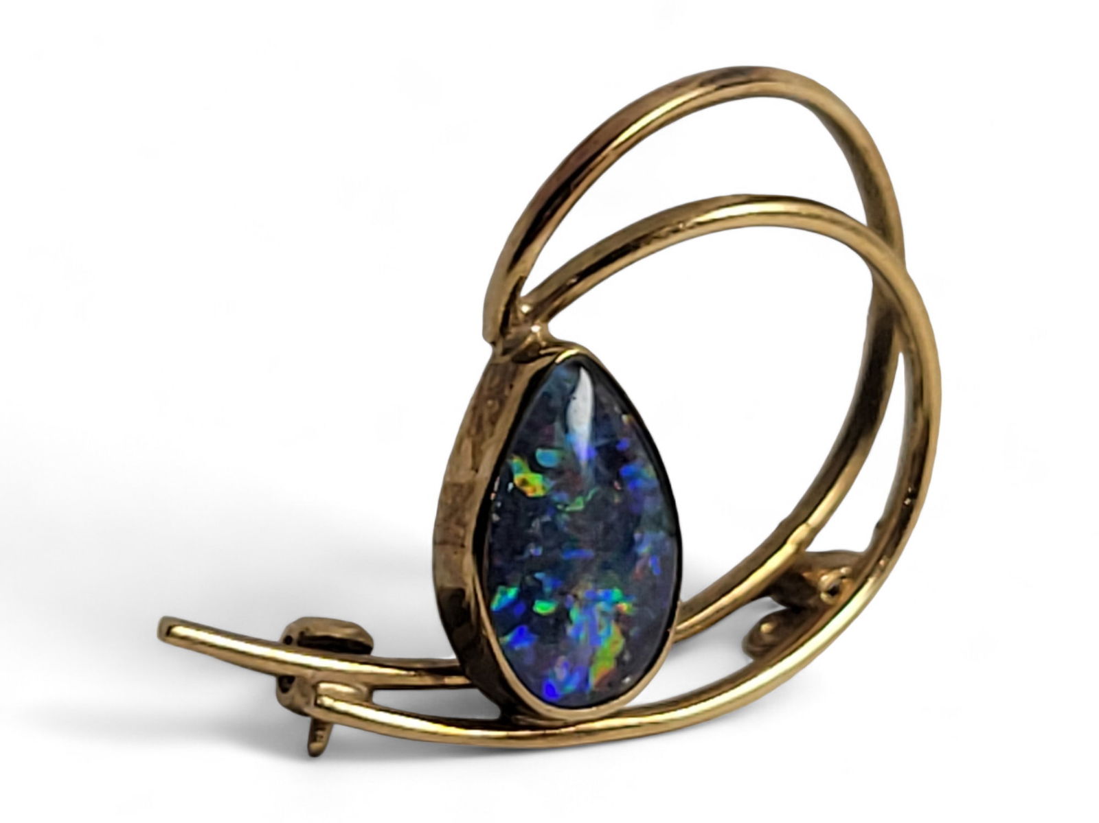 10kt Black Opal Brooch (1 of 4)