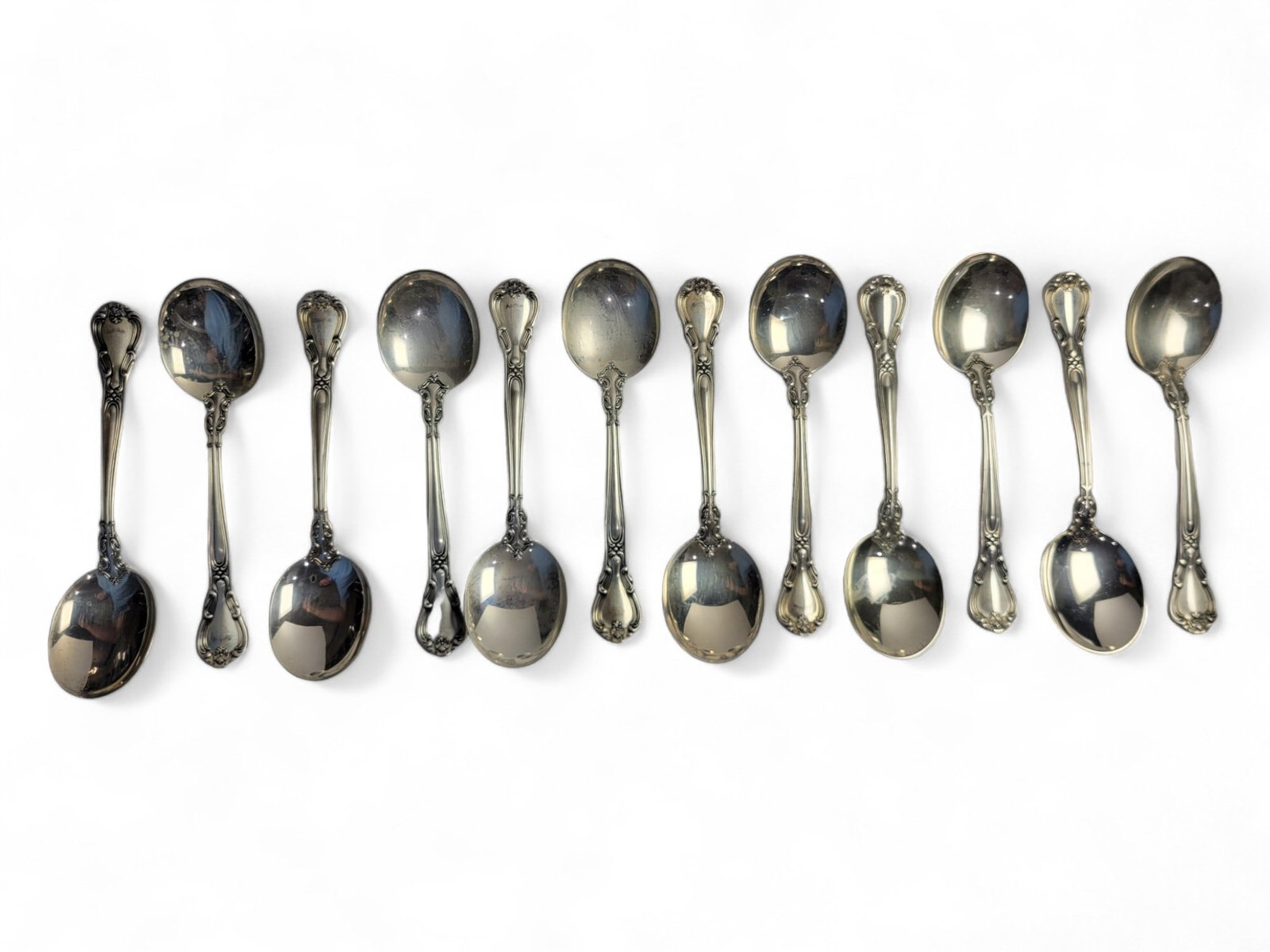 Gorham Chantilly Sterling Silver Soup Spoon Set 12 Pc (1 of 5)