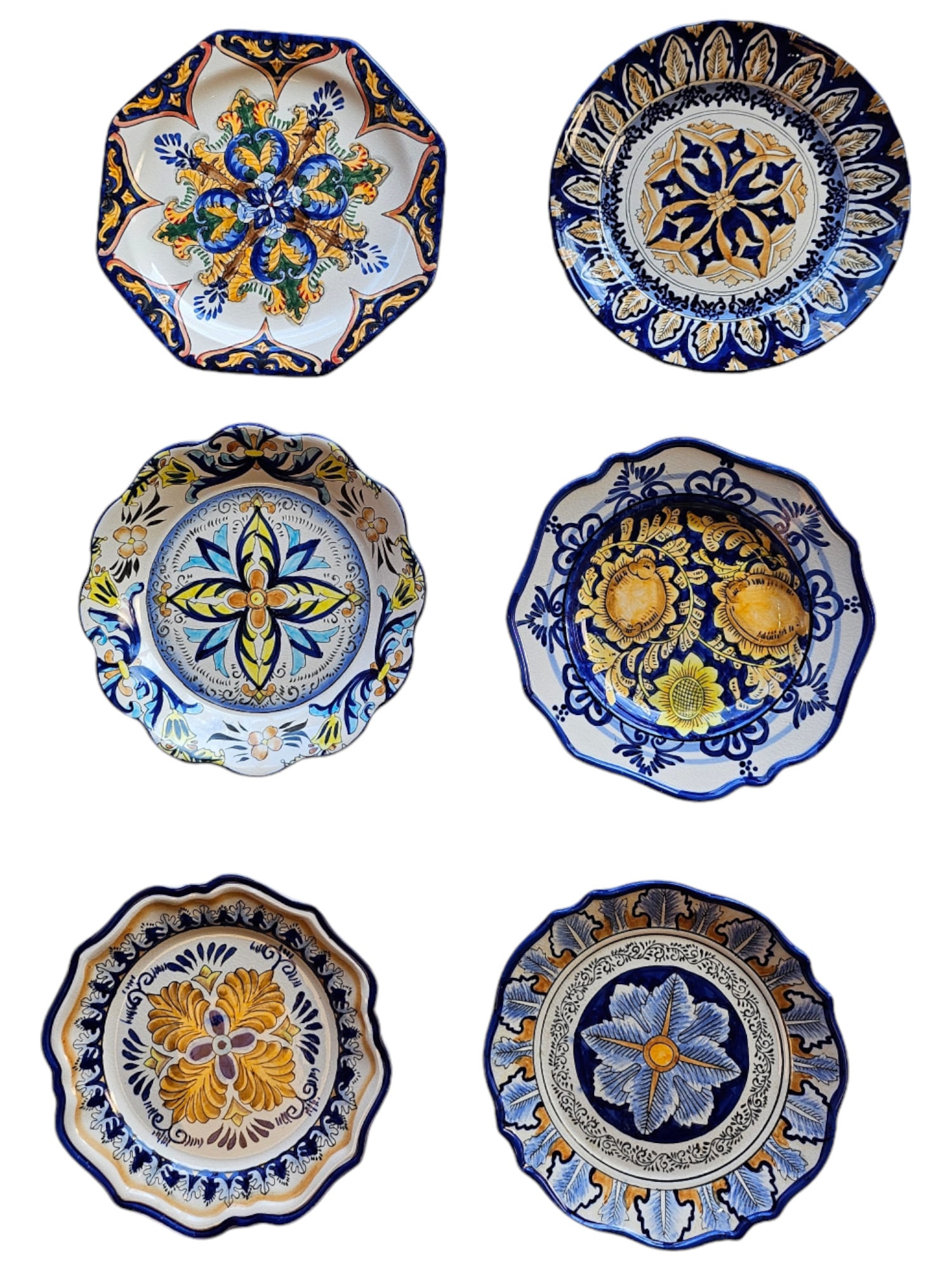 Godinger & Co Set of 6 Italian Hand Painted Plates: Godinger & Co Set of 6 Italian Hand painted Plates.