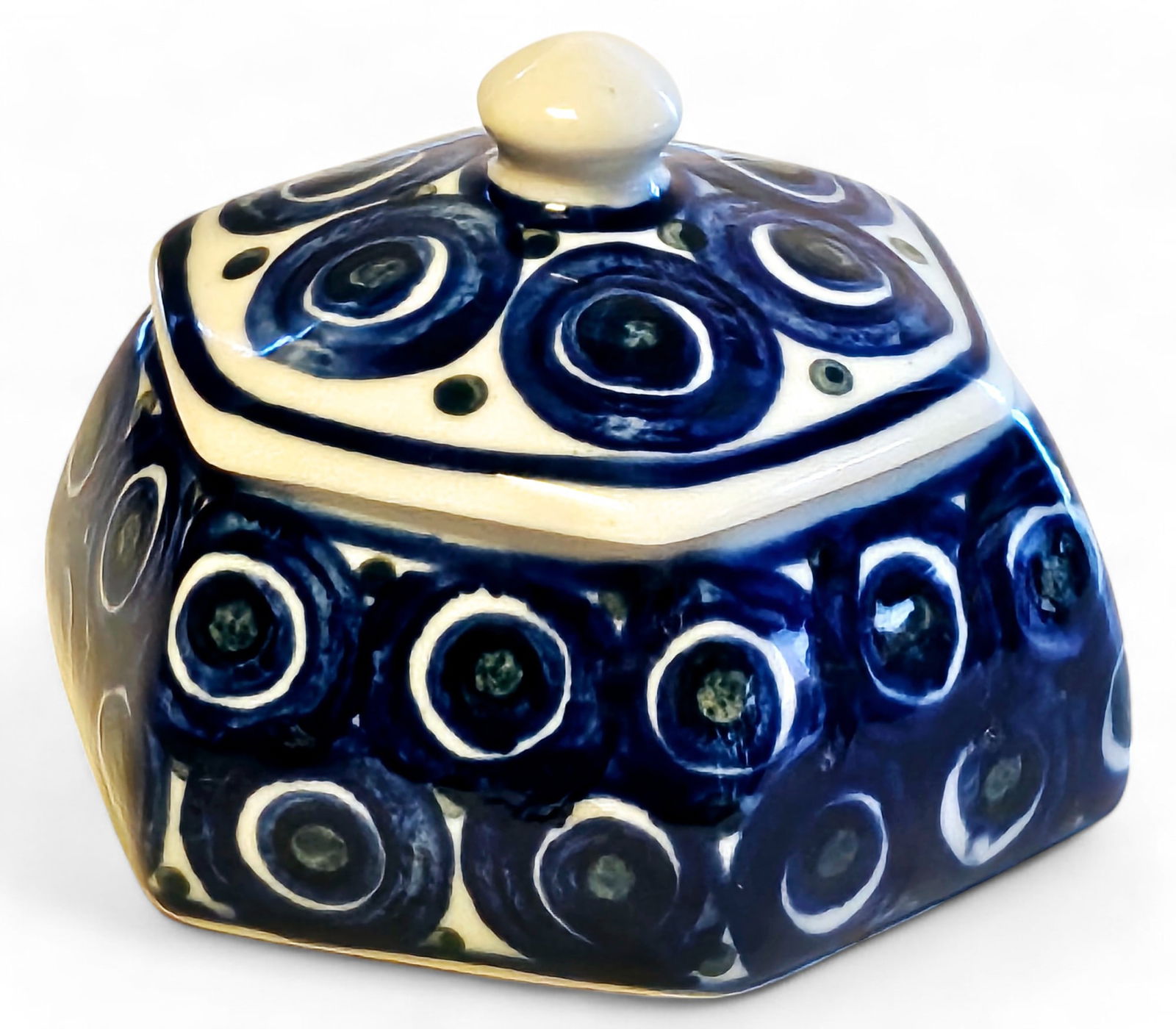 Polish Pottery Lidded Box (1 of 4)