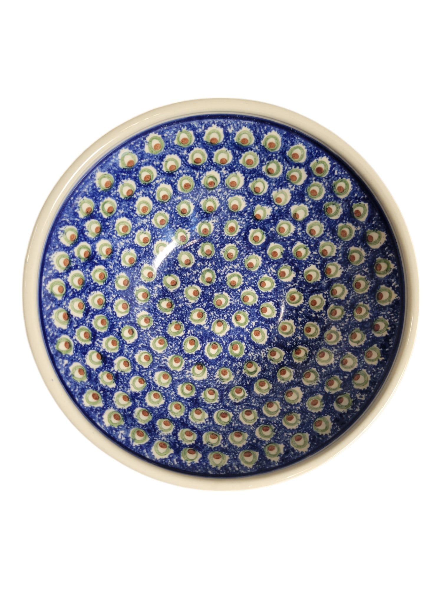 Vintage Polish Pottery Ceramic Bowl: Vintage Polish Pottery Ceramic Bowl Width 9" x Height 3.5"
