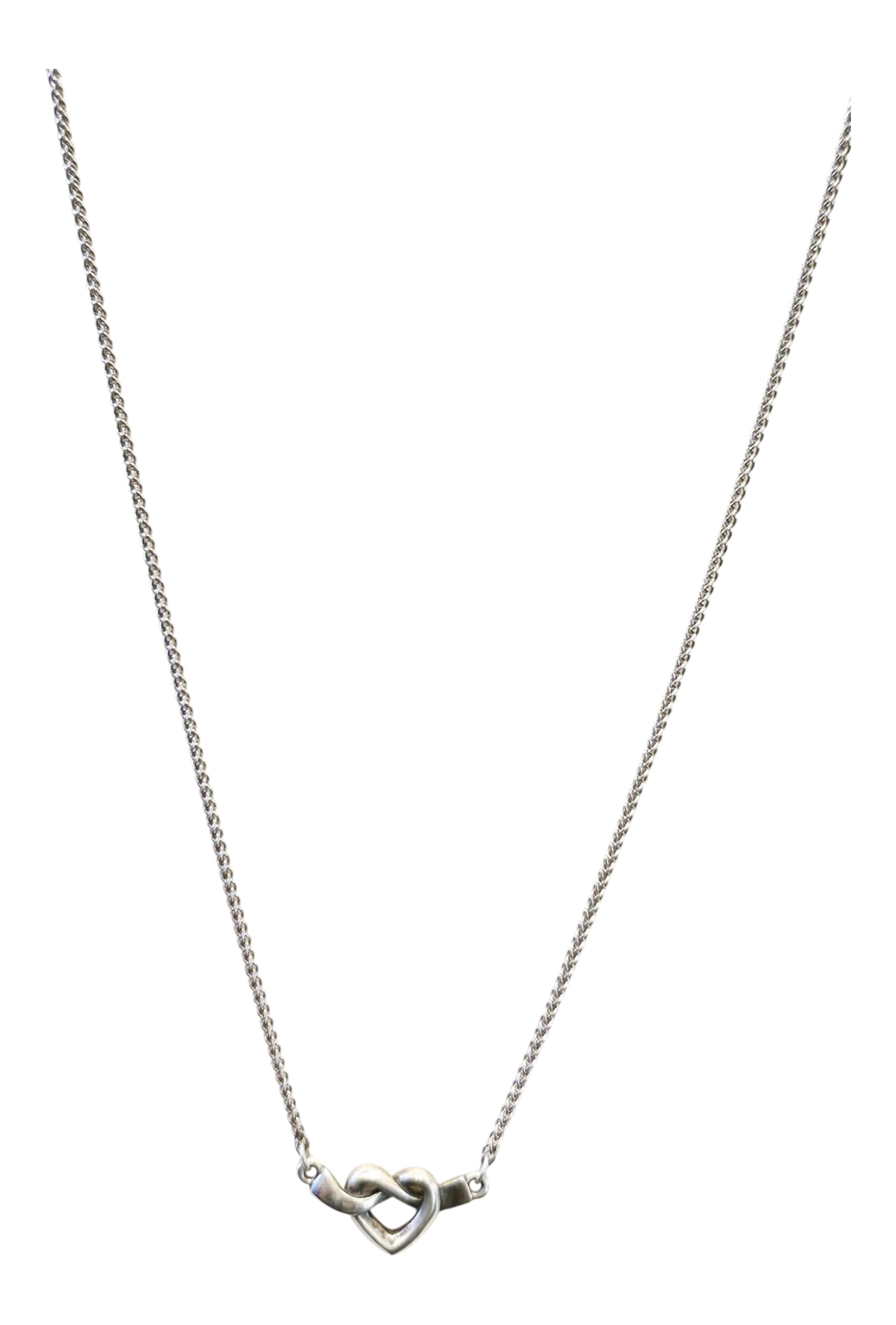 James Avery Sterling Silver Necklace & Heart Knot Charm (1 of 2)