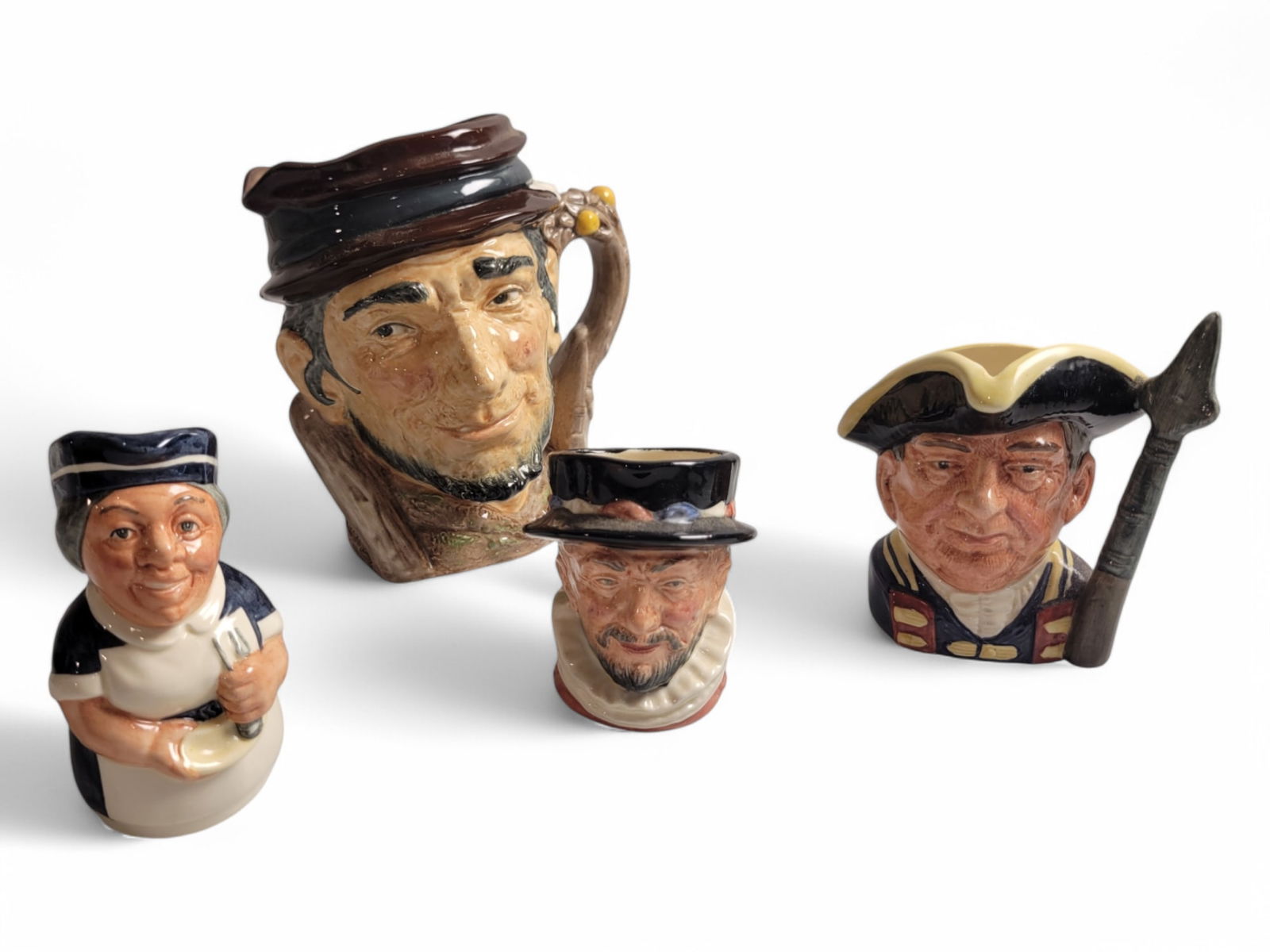 Glass of Royal Dalton Toby Mugs (1 of 4)