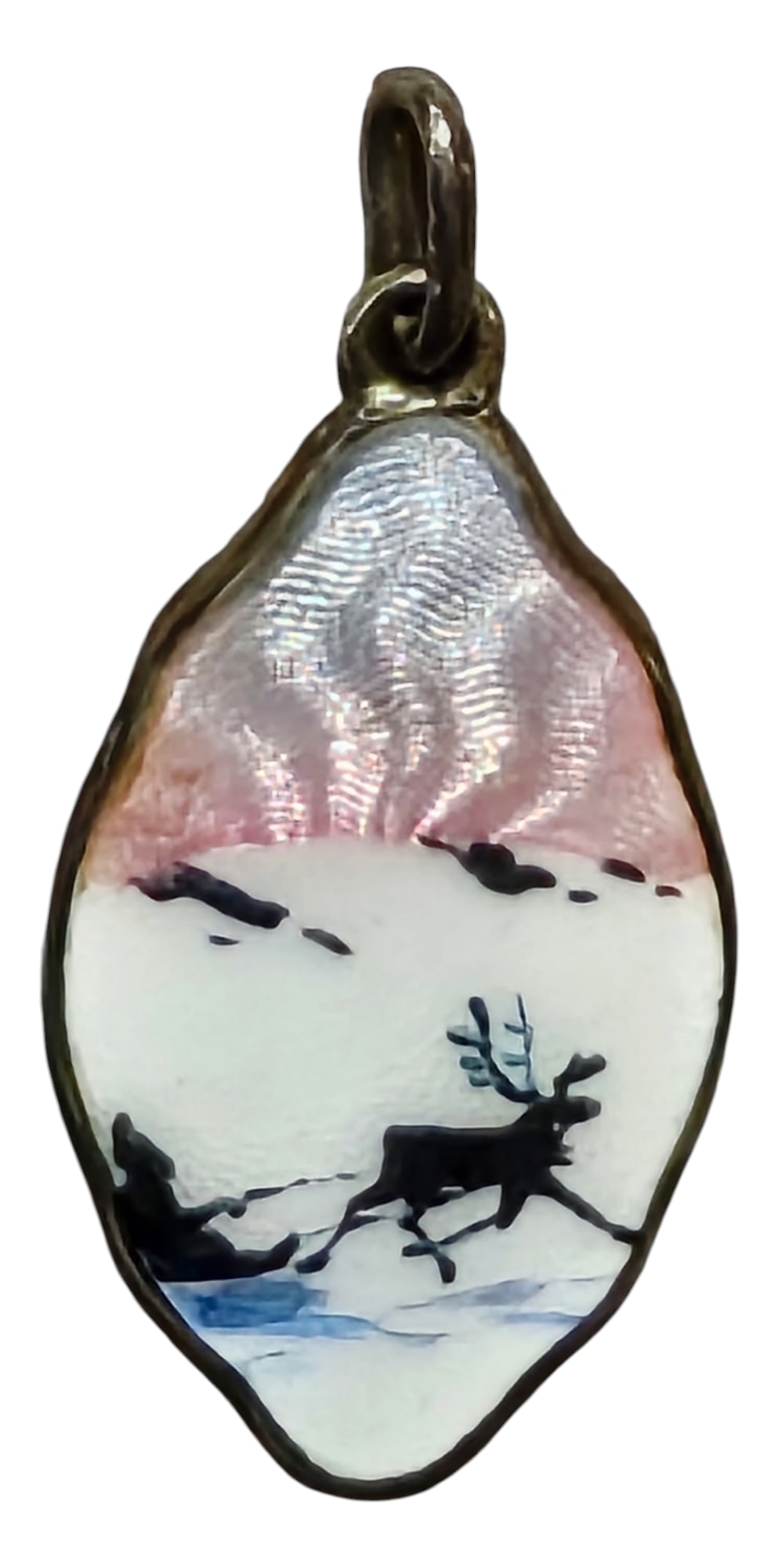 Enamel Guilloche Norwegian Pendant Silver (1 of 3)