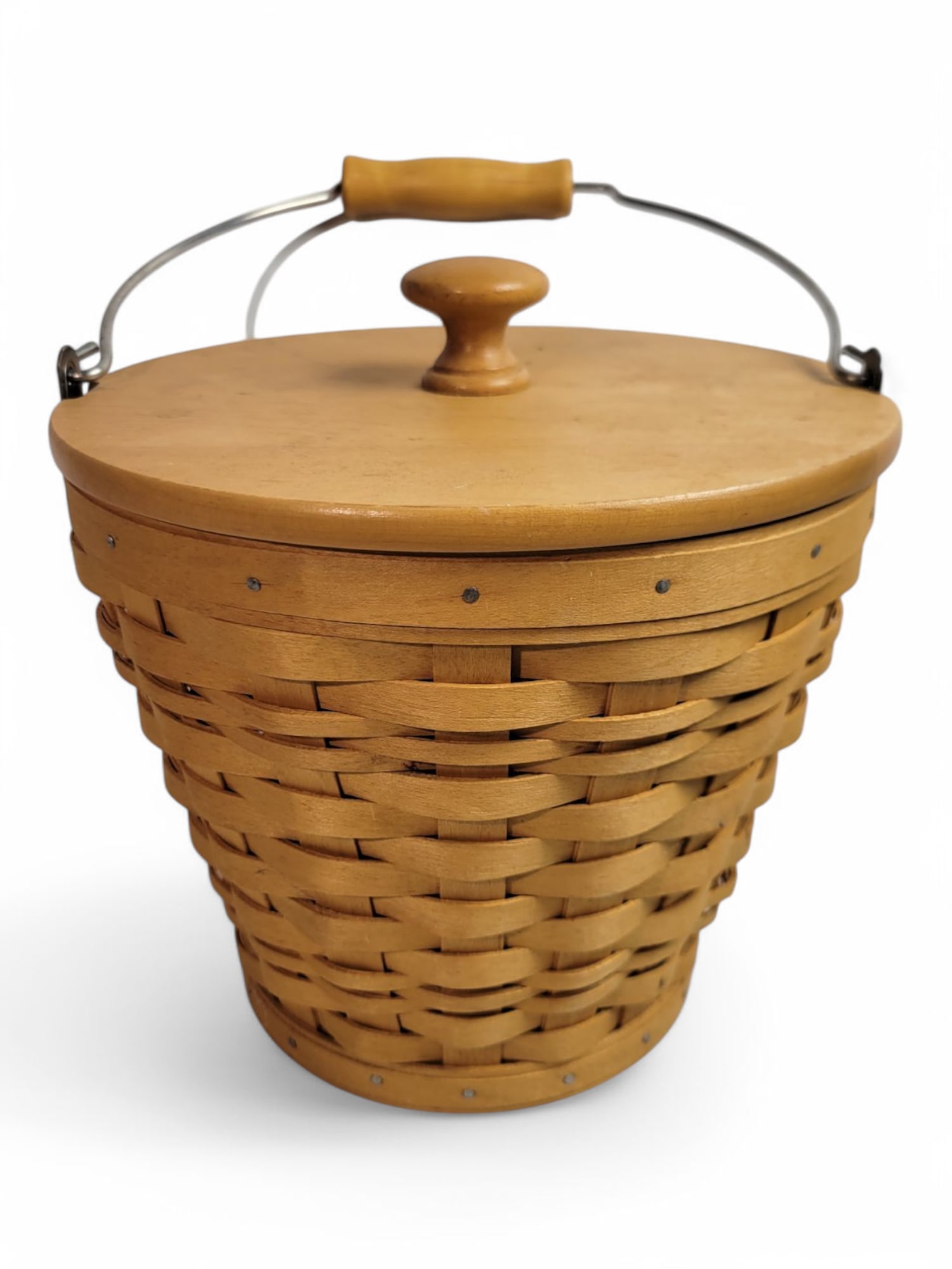 Longaberger 2002 Autumn Pail Basket with Lid (1 of 4)