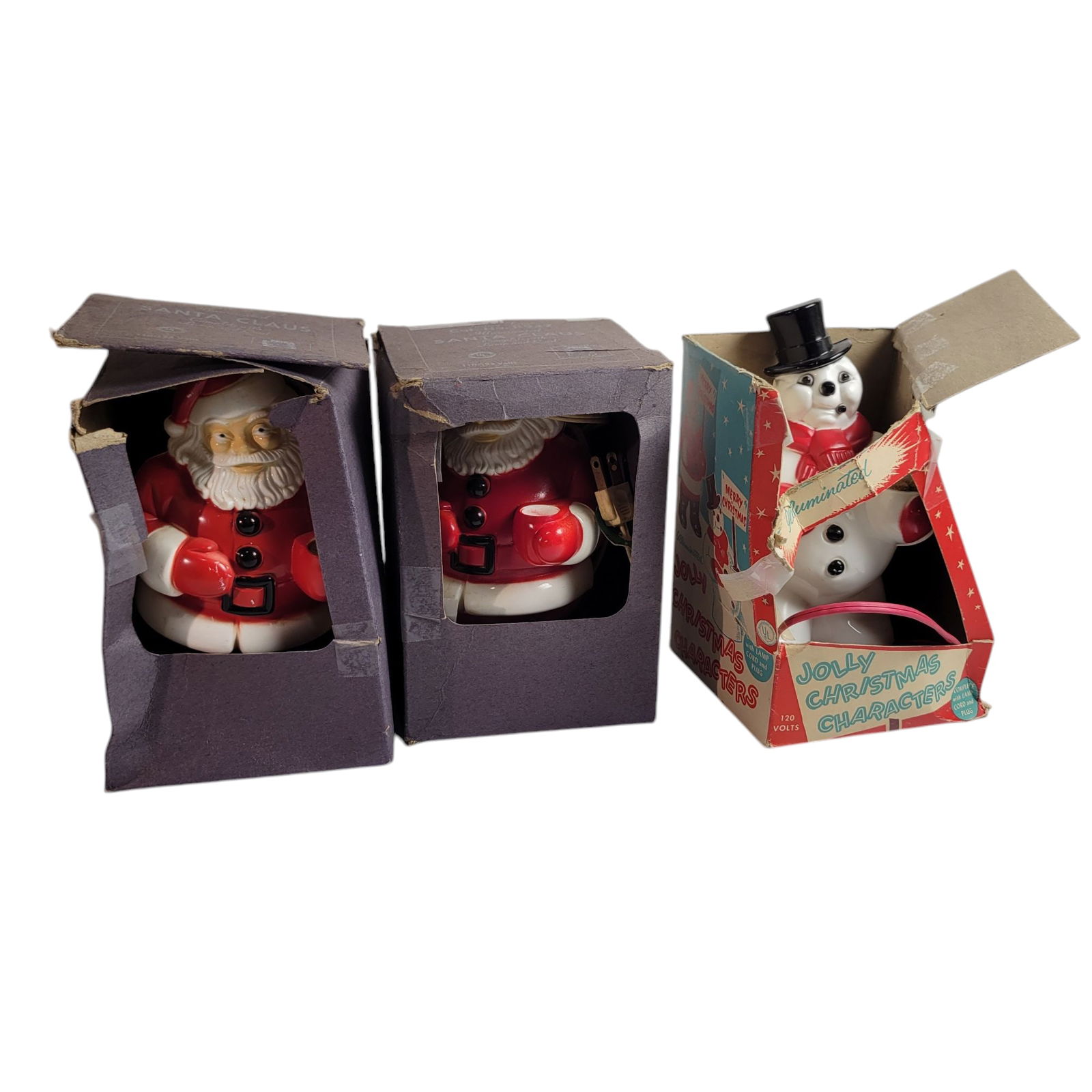 Group of 3  Vintage Santa Blow Molds (1 of 5)