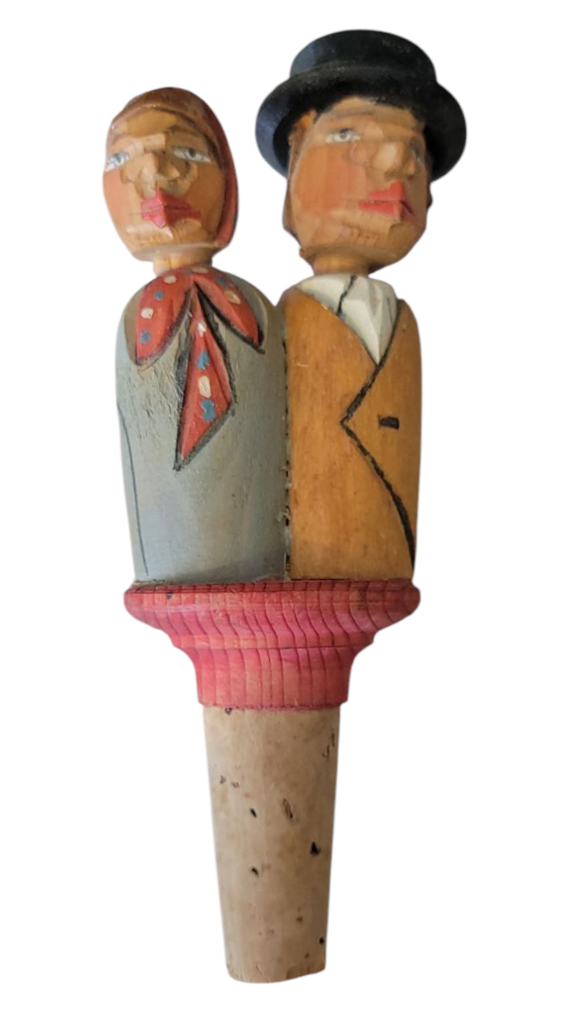 Vintage German Arni Hand Carved Mechanical Couple Kissing: Vintage German Arni Hand Carved Mechanical 5.5"