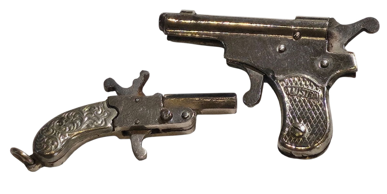 Pair of Austria Miniature Toy Pistol Keychain: Pair of Austria Miniature Toy Pistol