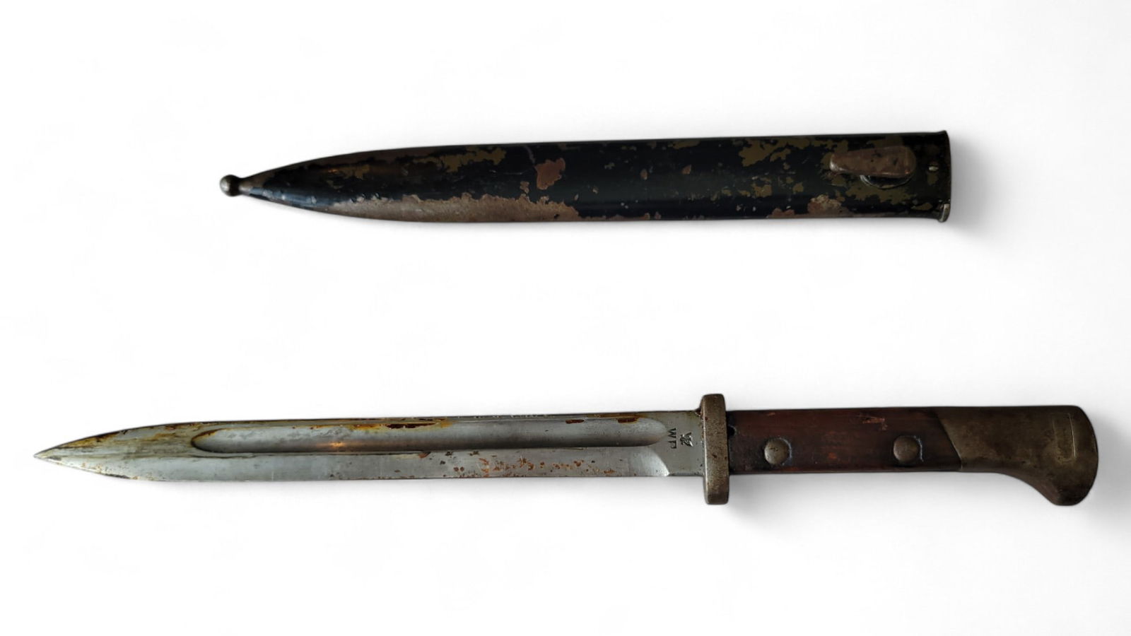 Pre WWII Polish 22 Mauser Bayonet Made by PERKUN w/ Scabbard: Pre WWII Polish 22 Mauser Bayonet w/ Scabbard Total length 15.5" Serial Number 55392