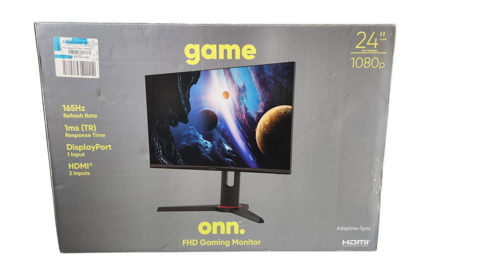 Onn 24” Gaming Monitor 1080p Resolution: Onn 24” Gaming Monitor 1080p Resolution. In box only used for 1-2 days. Has all original parts brand new.