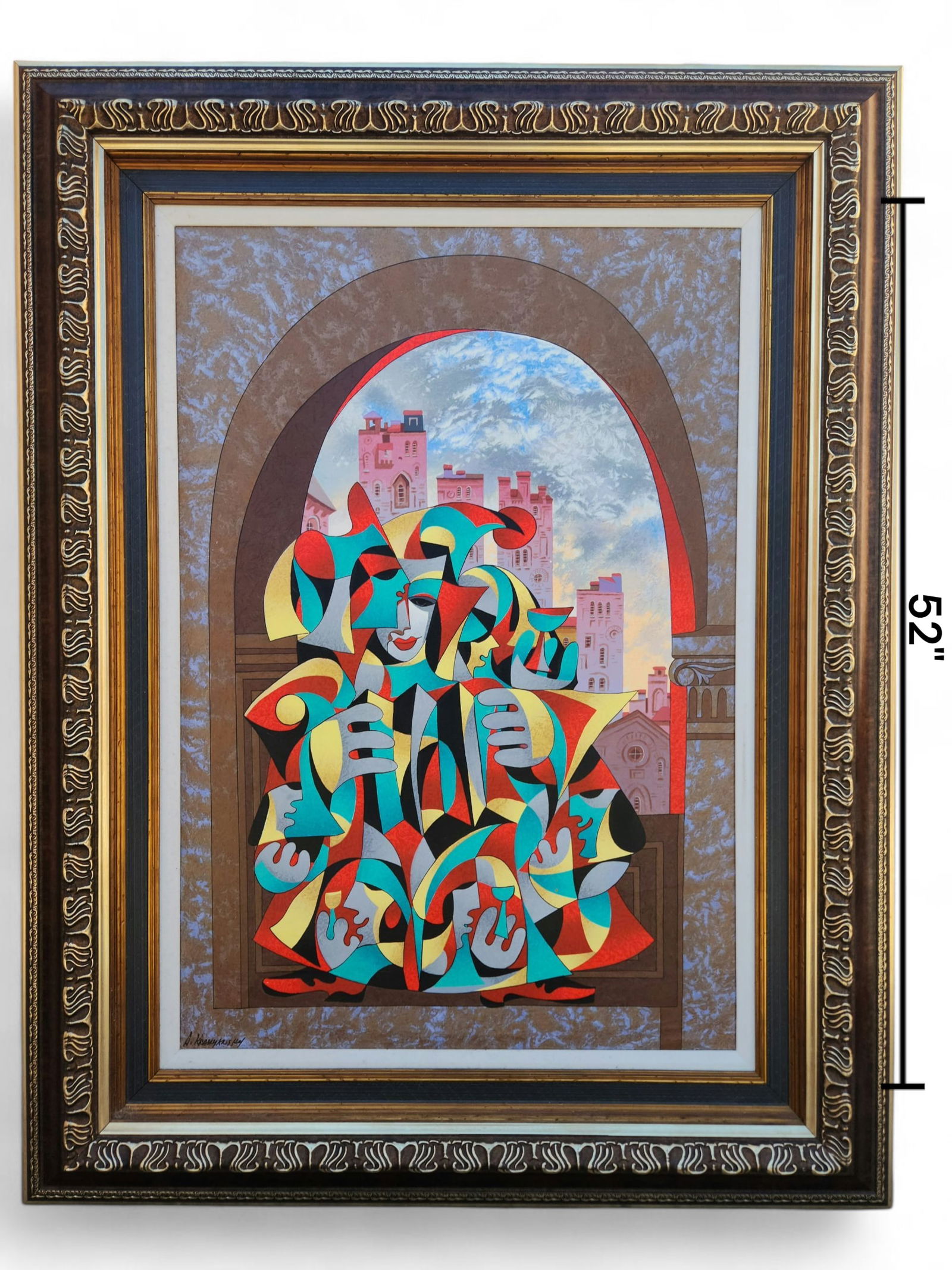 Anatole Krasnyansky " Blue & Bronze"  Giclee on Canvas, Signed & Numbered