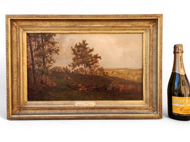 Hudson River School ~ Robert L Pyne "New Jersey Scenery" (Marshes Near Leonia)