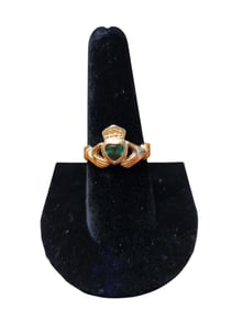 Yellow Gold Irish Claddagh Ring ~ Size 8.5, Grams 4.4