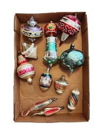 Group of Early 1900's Mercury Glass Ornaments