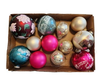 Group of Early Christmas Glass Ornaments