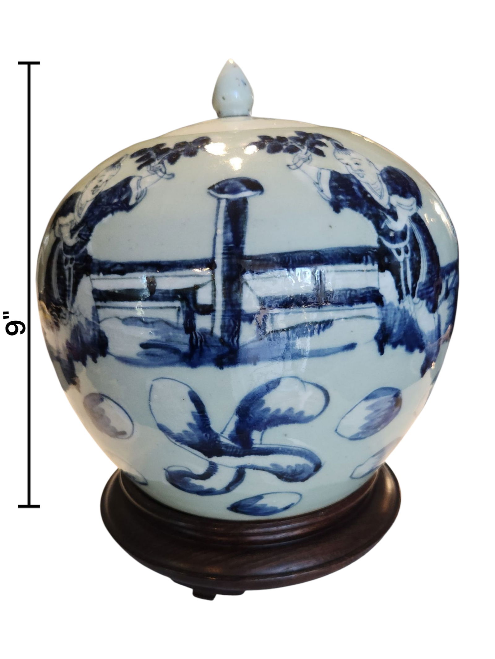 19th Century Qing Celadon/ Ginger Jar: 19th Century Qing Celadon/ Ginger Jar Height 9" Width 9"