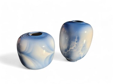 Pair of M.Coplin Art Pottery Vase's